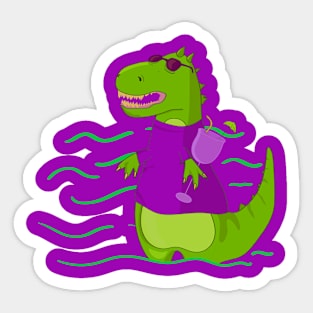 Dinosaur on holiday Sticker